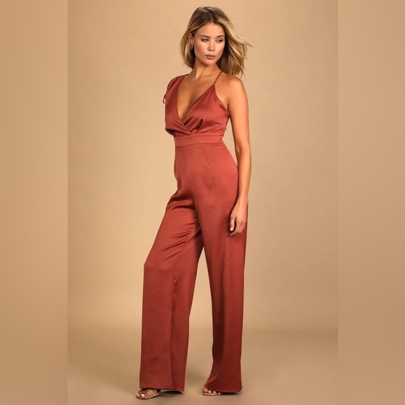 Lulus Rust Rose Pantsuit - Picture 9 of 16
